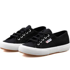 Superga  2750 Cotu Classic Sneakers Black Canvas  Size Women 9, Men 7.5